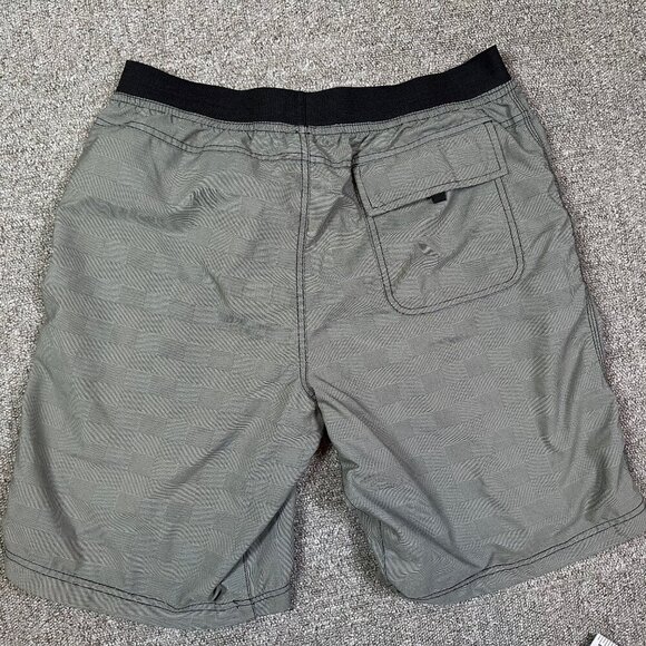 PraNa Men's Plaid Sage Green Gray Stretch Shorts Size Large / Gorpcore Summer - Picture 5 of 6